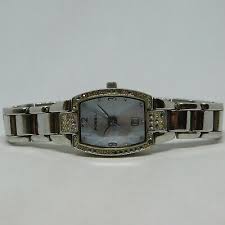 FOSSIL F2 ES-1567 All Stainless Steel Quartz Analog Women's Watch Sz. 6 1/4" | eBay