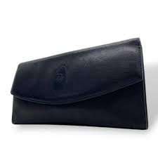 Christian Dior Vintage Leather Bi-fold Long Wallet Navy 678 | eBay