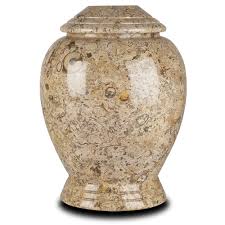 Modern Marble Pet Urn- Fossil
