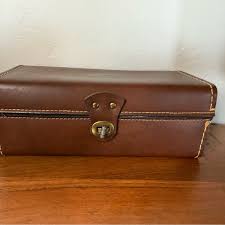 Storage & Organization | Vintage Brown Leather Bag 8x3 ...