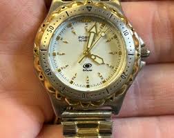 Mens Fossil Blue Analog and Digital Watch - Etsy