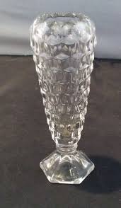 VTG Fostoria American Bud Vase Cupped Clear Glass 7” | eBay