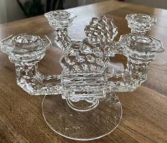Vintage Fostoria American Double Arm Candlesticks. Set of 2 ...