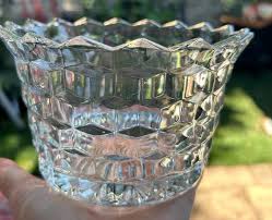 Vintage American Fostoria Round Sparkly Starburst, Mid ...