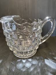 Vintage Fostoria Glass Pitcher With Ice Lip. American Cubist ...