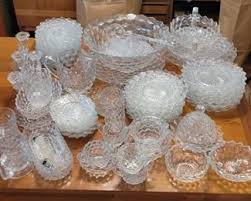 $350.00, Fostoria American, Punch bowl, cups, under plate ...