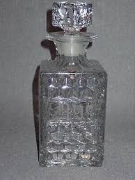 Vintage 750ml Fostoria Glass Decanter “Rye” Rare Cut ...