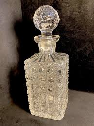 Brilliant Clear Cut Crystal Antique Liquor Decanter And ...