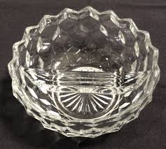 Vintage Fostoria American Divided Glass Relish Dish 5”D x 2.5”T EUC | eBay