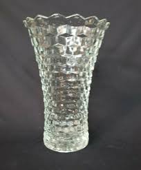 Vintage Indiana Glass Whitehall Cubist Flared Clear Glass ...