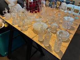 Vintage Crystal/ Glass and Ruby Red Glassware and Vintage ...