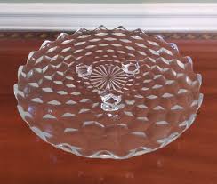 FOSTORIA VINTAGE GLASS AMERICAN 1950-60'S 12" FOOTED CAKE ...