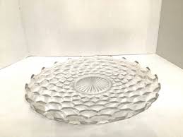 Buy Fostoria American Clear Cake Plate/ Platter/ Cube Design ...