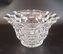 Fostoria America Cubed Design Block Pattern Crystal Candy Nut Potpourri Rose Bowl Jam Candle Dish Display 5.5”W X 3.25”T Decoration Vintage - Etsy