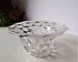 Vintage Fostoria American Cubist Flare Vase | Chairish