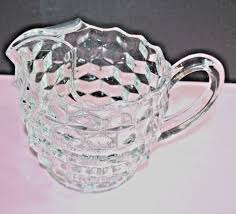 Vintage Fostoria American Glass Fat 3 pt. Pitcher Ice Lip ...