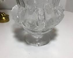 Vintage Lalique Dampierre Bird Crystal Vase, Lalique Footed ...