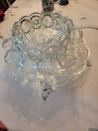 Tiffin Franciscan Moon And Stars Complete Punch Bowl Set W ...