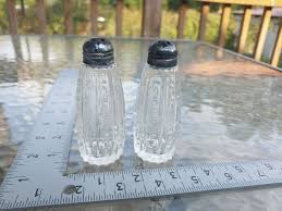 Antigue Salt Pepper Shakers - Glass and Metal | eBay