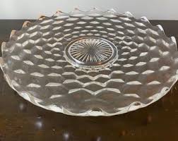 Fostoria American Small Torte Plate Platter Round Clear Vintage Rays - Etsy