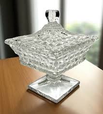 American Fostoria Crystal Wedding Bowl Candy Dish w/Lid 8"T ...