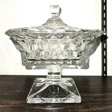 Vintage Fostoria American Wedding Bowl with Pedestal ...