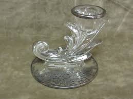 Vintage Fostoria Glass Clear Baroque Sm Single Candlestick ...