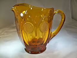 FOSTORIA GLASS CO. COIN AMBER #1372/453 32-OUNCE ...