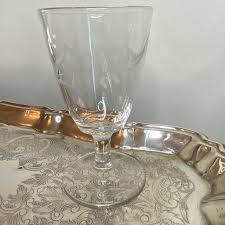 1960s Mid-Century Floral Etched Wine Glasses - Set of 4 | Chairish