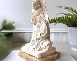 Vintage 1960s Italian Hand Carved Alabaster Holy Family ...