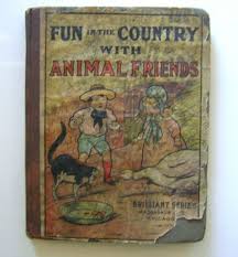FUN IN THE COUNTRY WITH ANIMAL FRIENDS Circa 1890 BRILLIANT ...