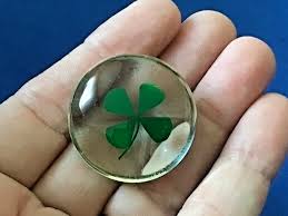 4 Leaf Clover Pocket Stone Token Irish Worry Stone ...