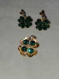 AVON Shamrock Earrings and Pendant Like new | Mercari