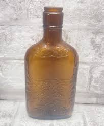 Vintage Antique 1956 Half Pint Amber Liquor Bottle | eBay