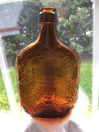 Amber George Washington One Pint Whiskey Flask Bottle ...