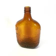 Vintage Amber Bottle - Pint Glass Whisky Flask, Patriot ...