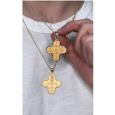14K GOLD FOUR WAY MEDAL | CROSS PENDANT | Cross + Crown