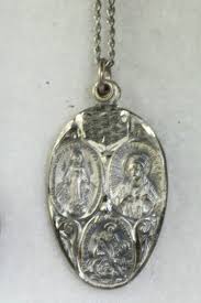 VTG 1960'S STERLING SILVER MARY SACRED HEART JESUS ...