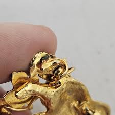 Vintage Cat Brooch Pin Enamel Leaves Gold Tone Fall Autumn ...