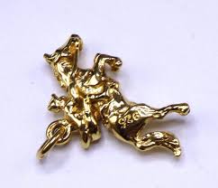 Vintage Marked 925 Gold Vermeil Sterling Silver Jockey W ...