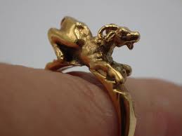 Vintage Bronze Goatee Ring - Etsy