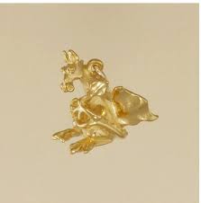 GOLD PLATED or STERLING Silver Cute Whimsical Dragon Charm ...