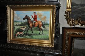 Vintage sporting Painting with Hounds very good condition | eBay
