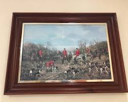 Vintage Fox Hunting Hounds and Huntsman Picture "autumn Meeting" Heywood Harvey - Etsy
