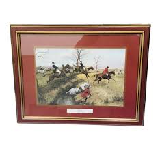GEORGE WRIGHT Full Cry Through the Homestead Professionally Frame Print Picture | eBay