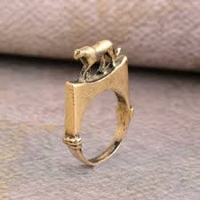 Gold Leopard Brass Ring: Geometric Handmade Jewelry - Etsy