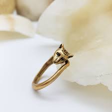Egyptian Cat Ring - Antique Gold Finish – Museum Reproductions