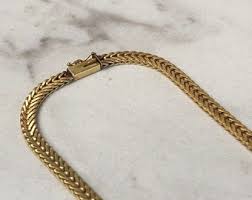 20"....14kt Yellow Gold Unisex Solid Wide Foxtail Pattern ...