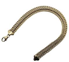 Silver Filled 9ct Yellow Gold Bracelet - 19.5cm 12.85G ...