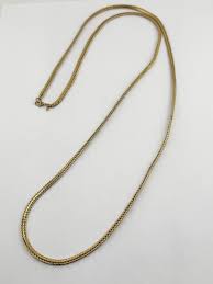 Vintage Monet gold tone herringbone chain necklace | eBay